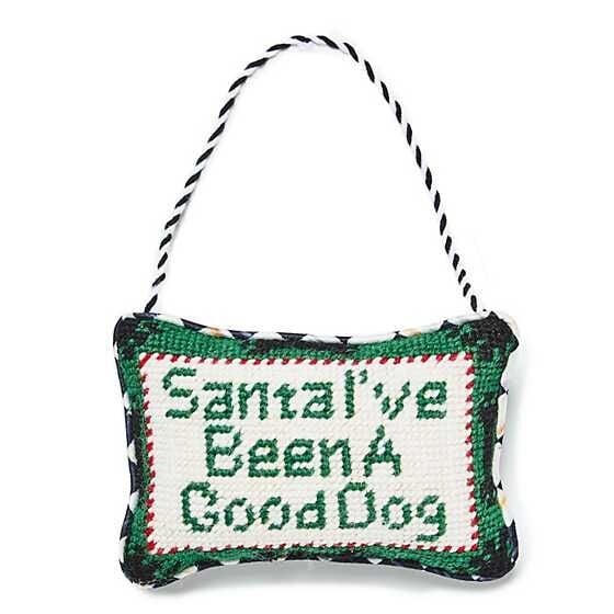 Needlepoint Dog Lover Ornament