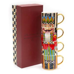 Holiday Nutcracker Mug Tower - Set of 4
