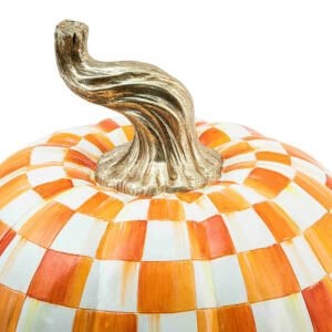 Orange Check Pumpkin - Large