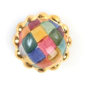 Petit Four Round Knob - Harlequin