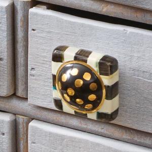 Courtly Check Square Knob