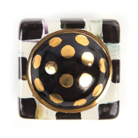 Courtly Check Square Knob