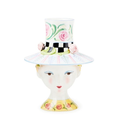 Rosy Meadow Lady Rose Lidded Vase