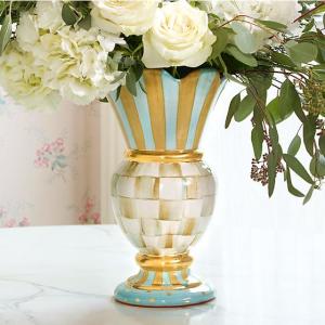 Parchment Check Great Vase