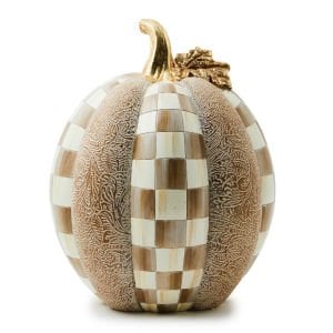 Mocha Check & Block Print Short Pumpkin