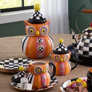 Trick or Treat Owl Stacked Candy Dish