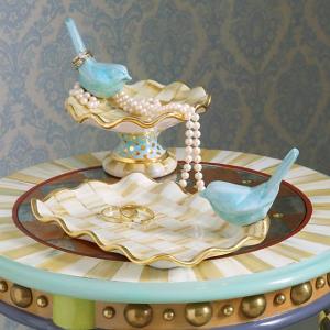 Parchment Check Vanity Tray