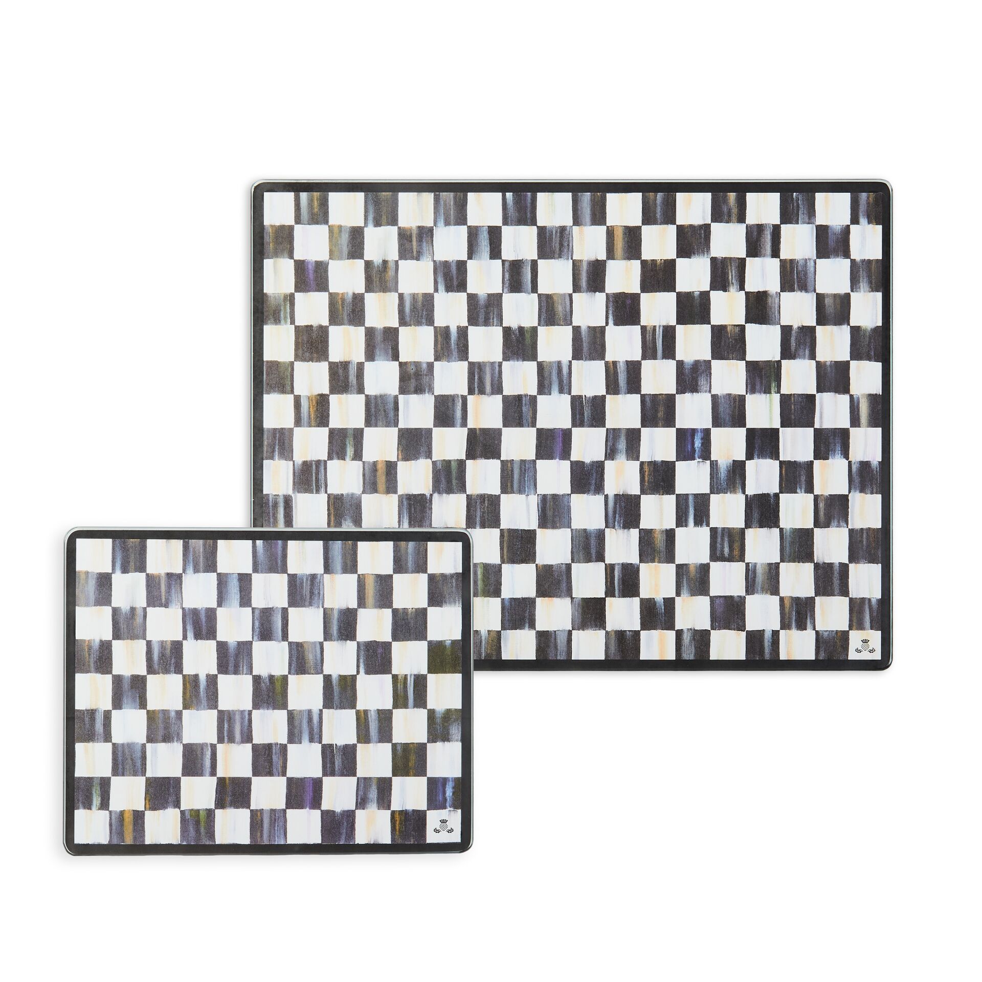 Courtly Check Glass Cutting Boards Set of 2