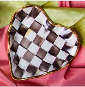 Courtly Check Fluted Heart Plate