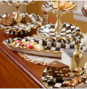 Courtly Check Ceramic Hors d'Oeuvre Tray