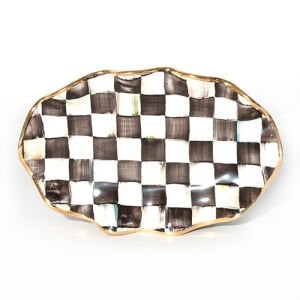 Courtly Check Small Fluted Oval Platter