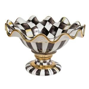 Courtly Check Ceramic Compote