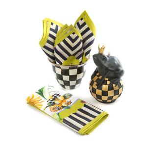 Courtly Check Enamel Flower Pot - Large
