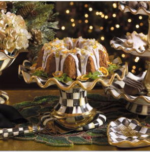 Courtly Check Fluted Cake Stand