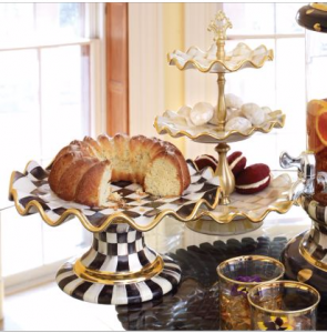Courtly Check Fluted Cake Stand