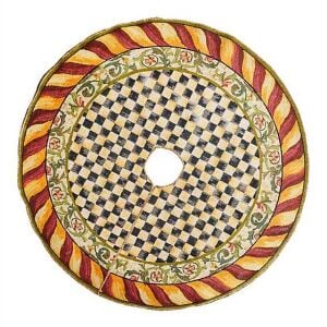 Courtly Check Red & Gold Tree Skirt