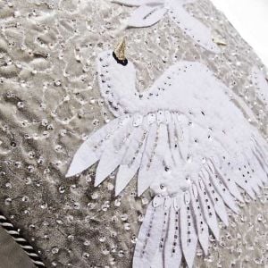 Holiday Swan Throw Pillow