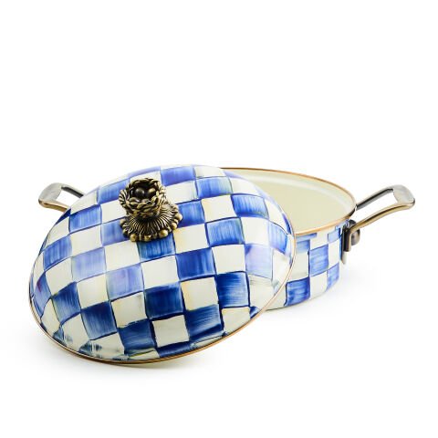 Royal Check Enamel 3 Qt. Casserole