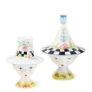 Rosy Meadow Lady Tulip Lidded Vase