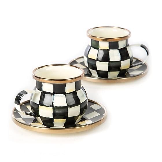 Courtly Check Espresso Cup & Saucer Set