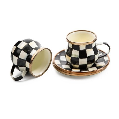 Courtly Check Espresso Cup & Saucer Set