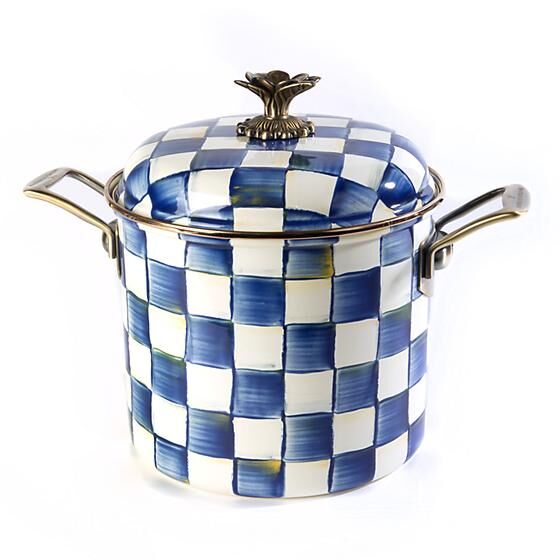 Royal Check Enamel 7 Qt Stockpot