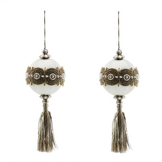 Crystal Palace Pearl 5'' Ball Tassels, Set of 2