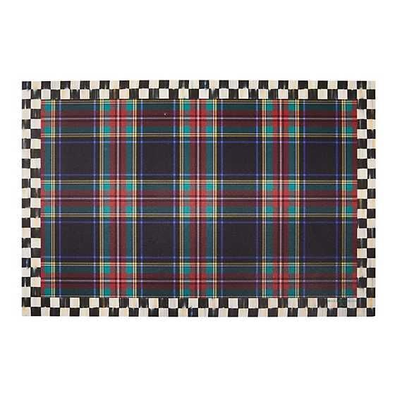 Tartan Black 2 'x 3' Floor Mat