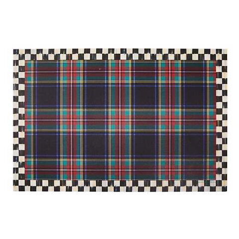 Tartan Black 2 'x 3' Floor Mat