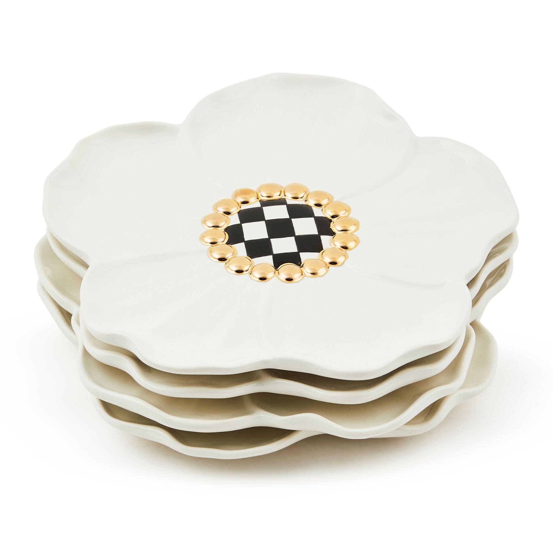 White Rabbit Ceramic Dessert Plates Set of 4