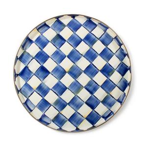 Royal Check Enamel Round Tray