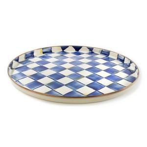 Royal Check Enamel Round Tray