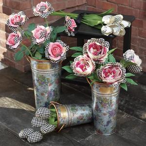 Flower Market Galvanized Flower Buckets - Set of 3