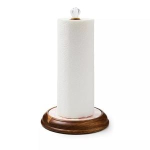 Rosy Check Wood Paper Towel Holder