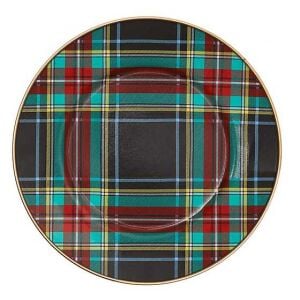 Tartan Black Salad/Dessert Plate