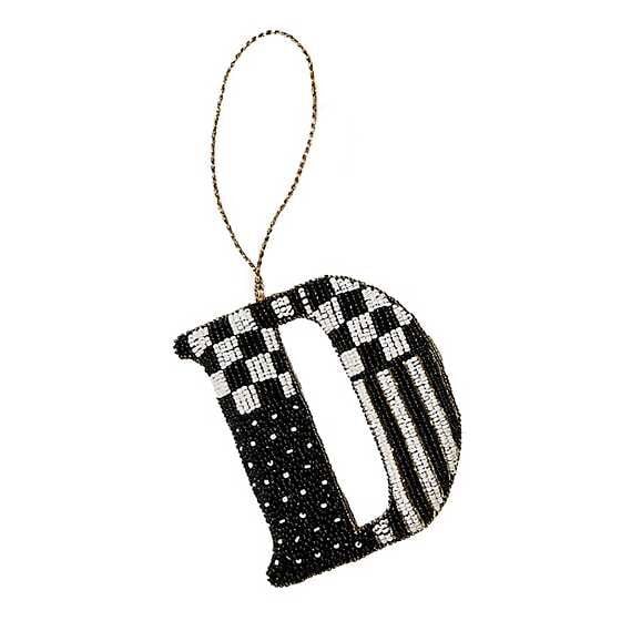 Monogram Beaded ''D'' Ornament