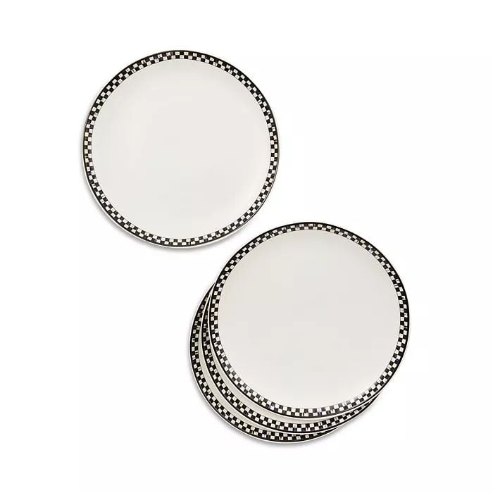 Courtly Check Everyday Dinner Plates, Set of 4