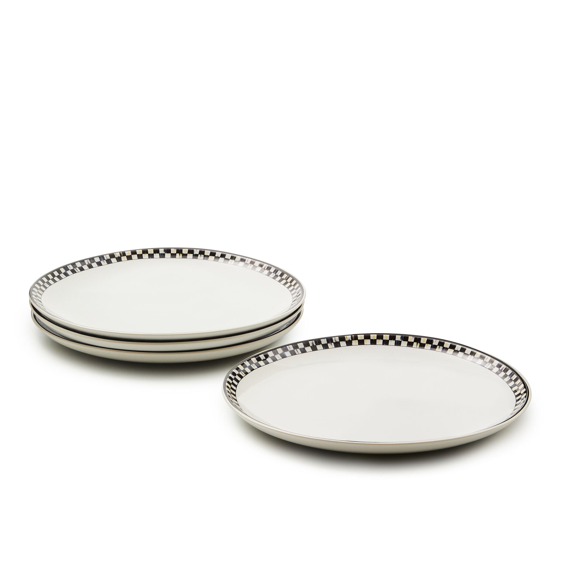 Courtly Check Everyday Dinner Plates Set of 4