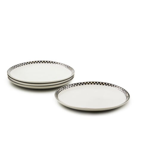 Courtly Check Everyday Dinner Plates Set of 4