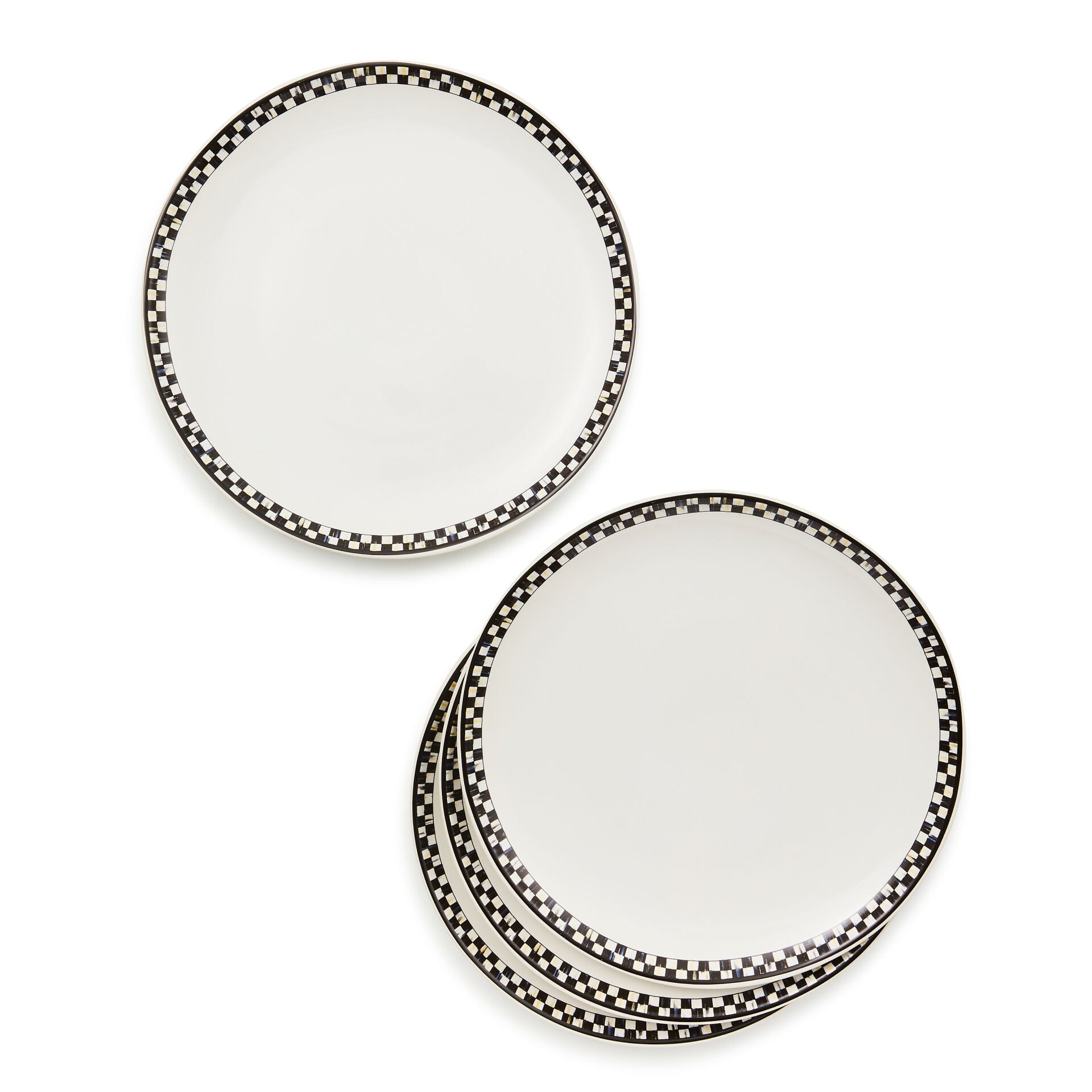 Courtly Check Everyday Dinner Plates Set of 4