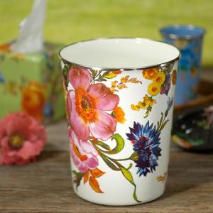 Flower Market Waste Bin - White