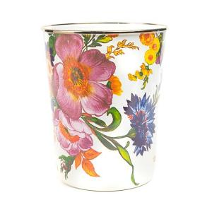 Flower Market Waste Bin - White