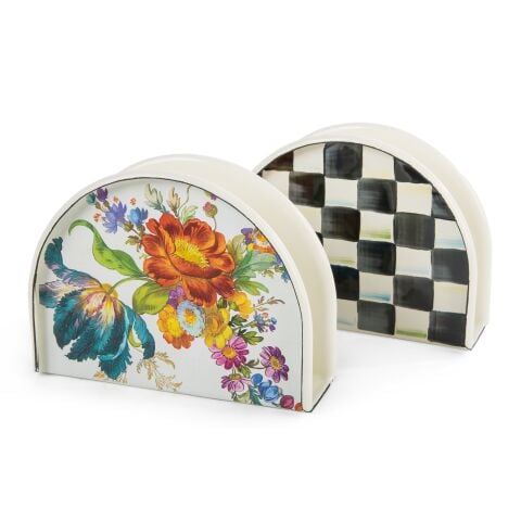 Courtly Check Enamel Napkin Holder