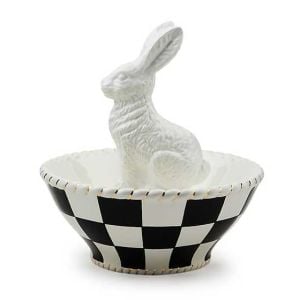 White Rabbit Ceramic Candy Dish