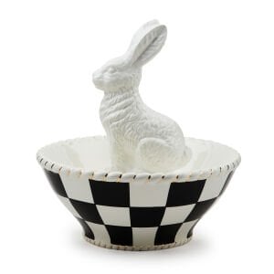 White Rabbit Ceramic Candy Dish