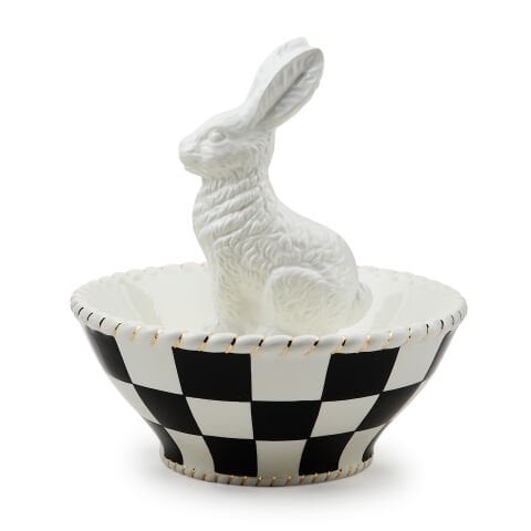 White Rabbit Ceramic Candy Dish