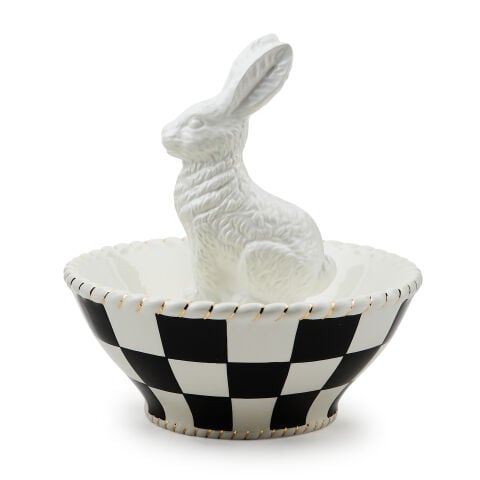 White Rabbit Ceramic Candy Dish