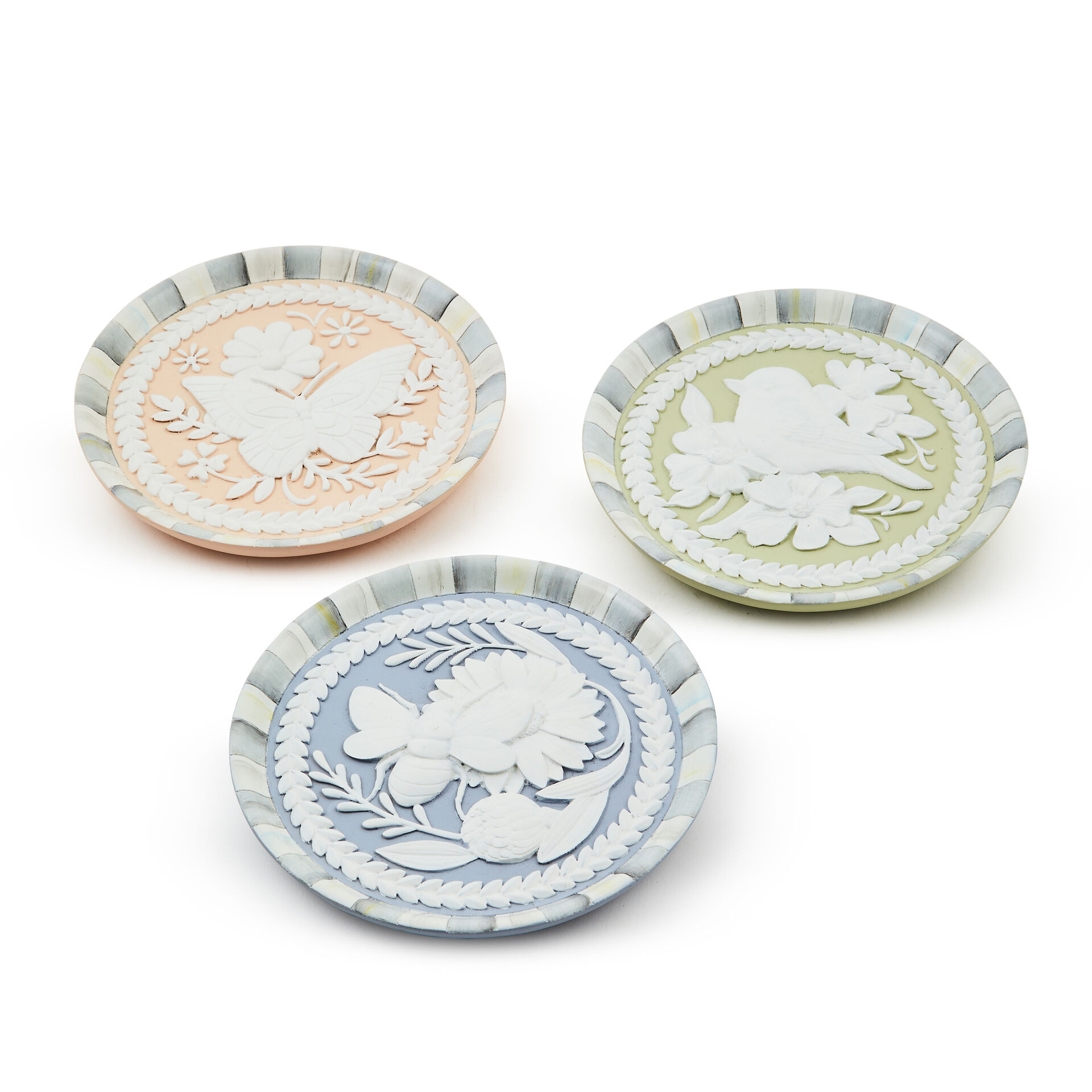 Cameo Resin Trinket Trays Set of 3