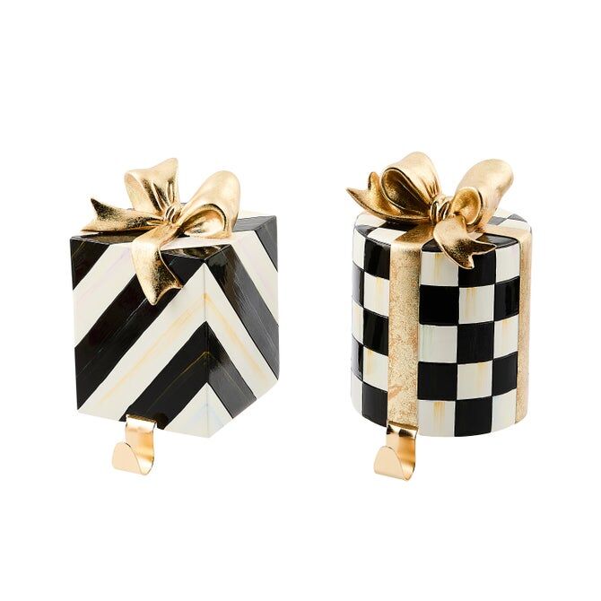 Courtly Noel Gift Box Stocking Holders Set of 2
