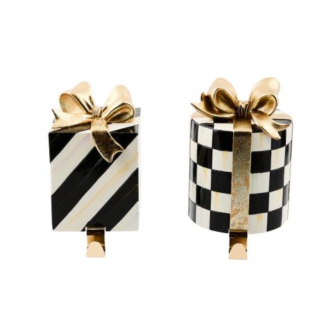 Courtly Noel Gift Box Stocking Holders Set of 2